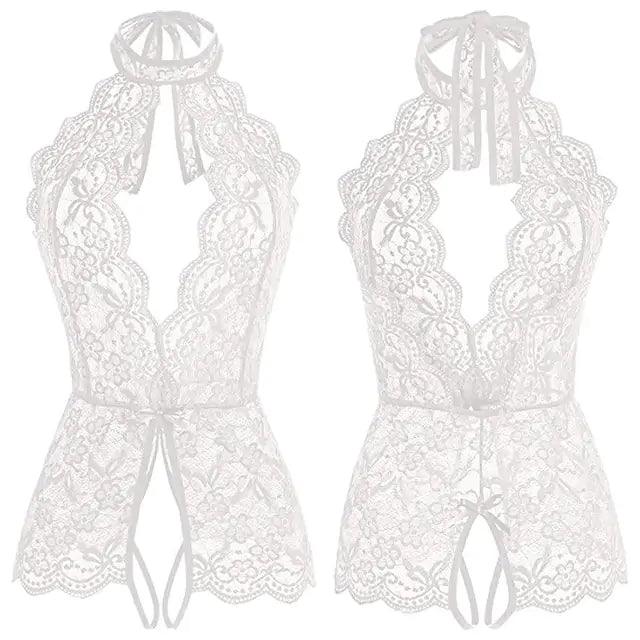 Passion Lace Teddy med Öppen Bh - Sensuell och Förförisk - WIQ