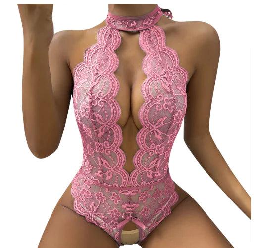 Passion Lace Teddy med Öppen Bh - Sensuell och Förförisk - WIQ