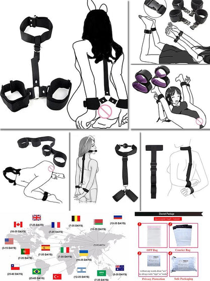 Passionera Sensuell BDSM Kit - Högkvalitativa Restraints - WIQ