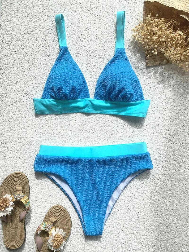 Patchwork Bikini Set för Strandstil - WIQ