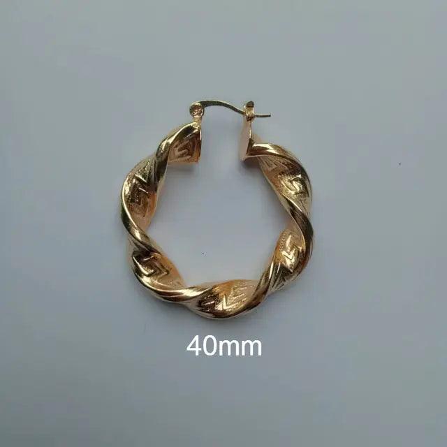 Punkig Guld Hoop-örhängen för Trendiga Stilar - WIQ