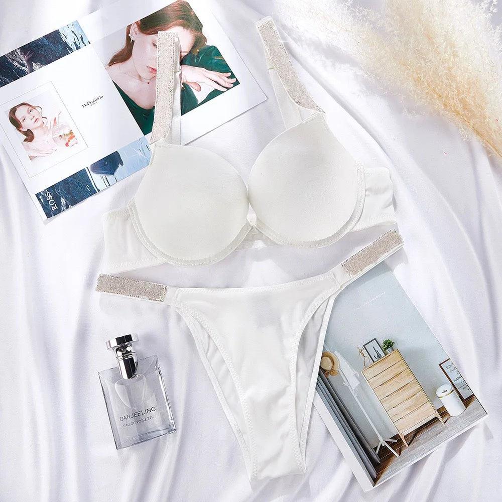 Rhinestone Underkläder Set för Romantisk Look - WIQ