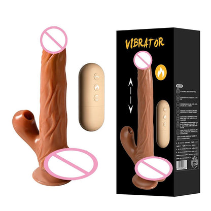 Roterande Dildo med Realistisk Textur - Trådlös Njutning - WIQ