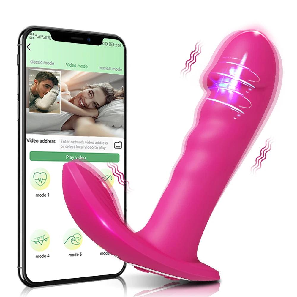 Smartphone-styrd Klitoris & G-punkts Vibrator - Medicinsk Silikon - WIQ
