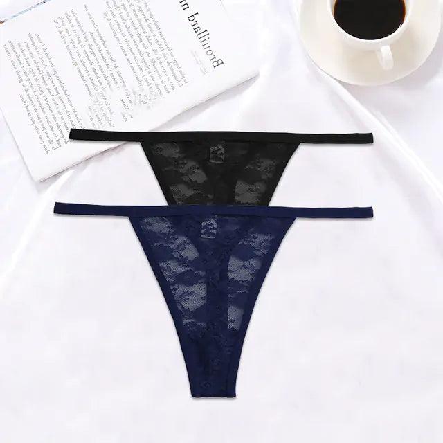 Spetsig G-string Set - Sensuell och Bekväm - WIQ