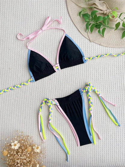 Strand Bandage Bikini i Lysande Färger - WIQ