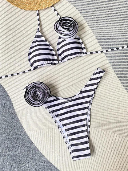 Strand Skönhet Halter Bikini Sett - Stilfullt och komfortabelt - WIQ