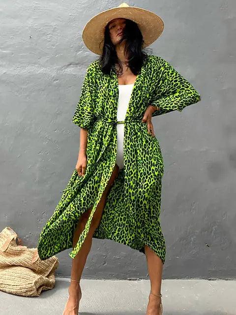 Strand Skönhet: Tie Dye Kimono Klänning för Sommar Dagar - WIQ