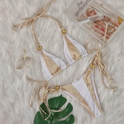 Strandens Glamorösa Rhinestone Bikini - WIQ