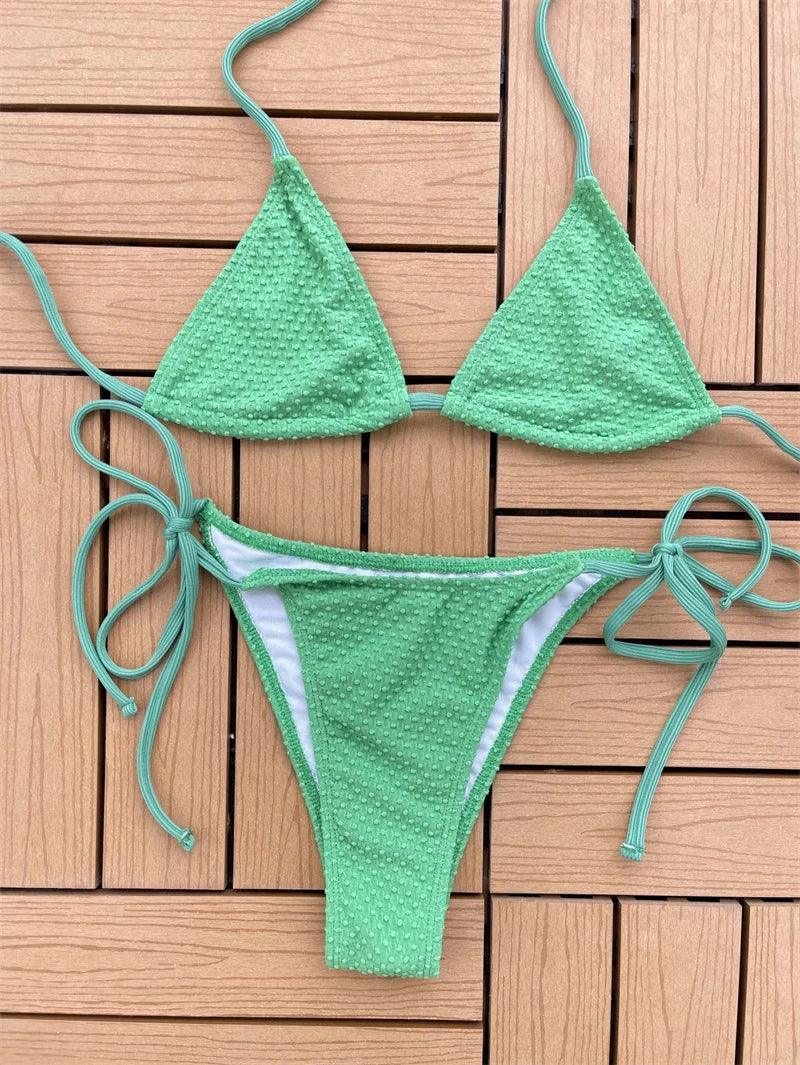 Strandens Skönhet - Sexig Högskuren Bikini Set - WIQ