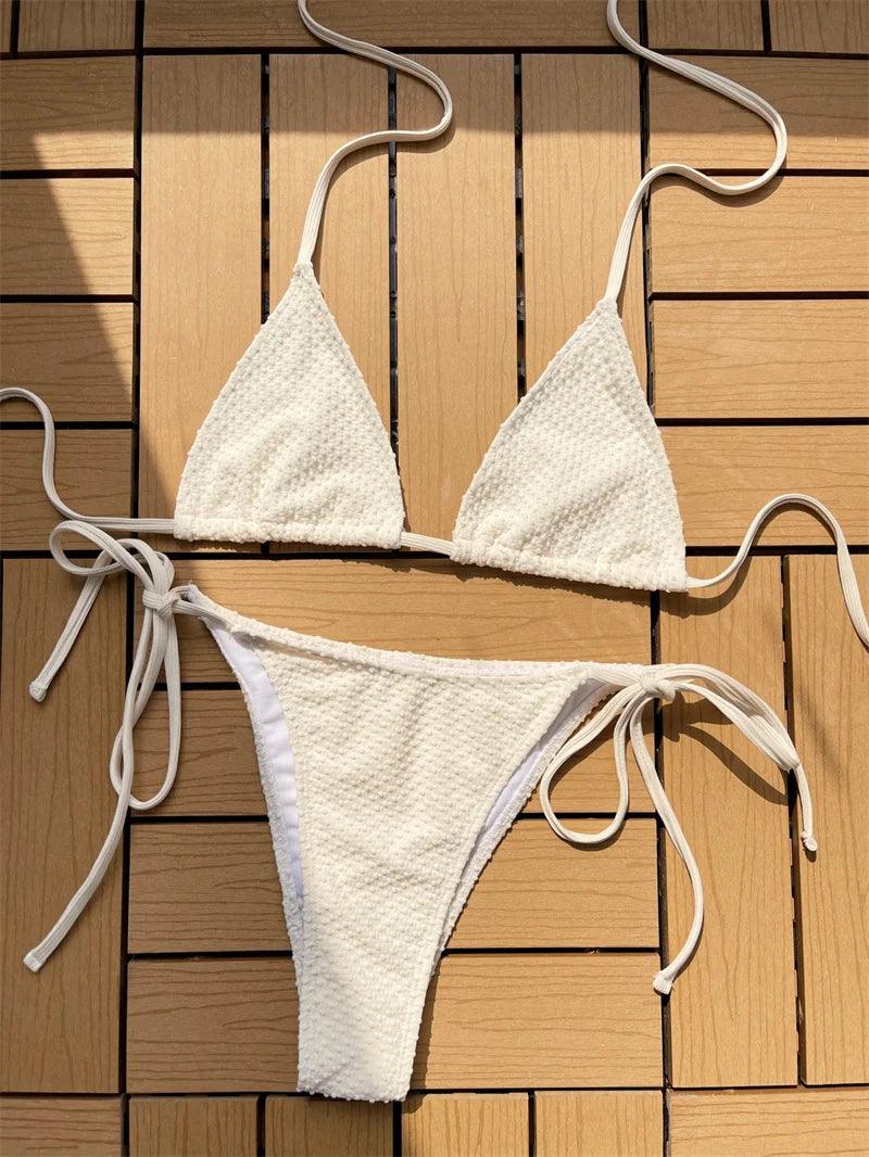 Strandens Skönhet - Sexig Högskuren Bikini Set - WIQ