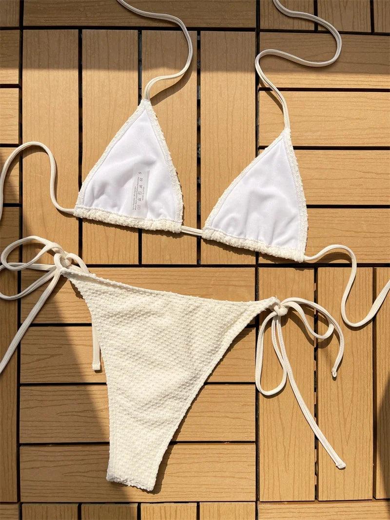 Strandens Skönhet - Sexig Högskuren Bikini Set - WIQ