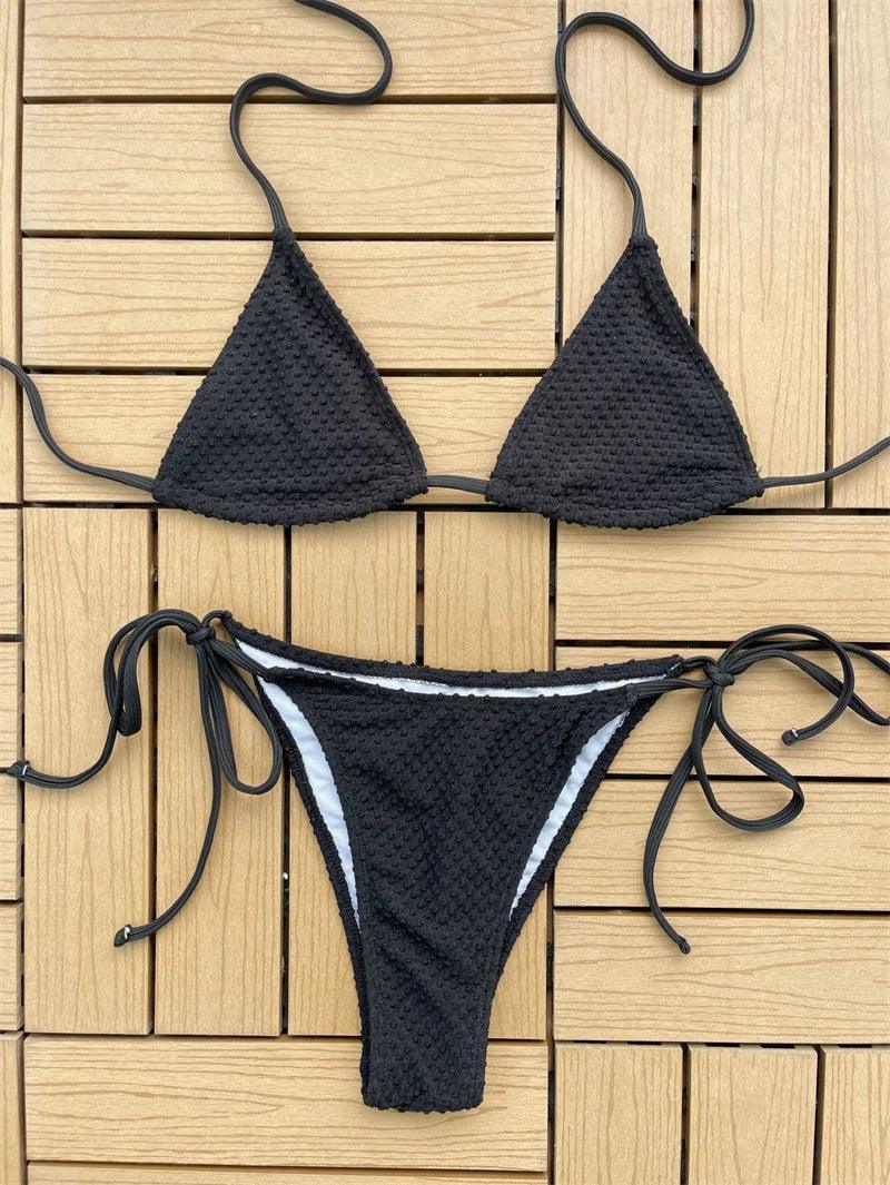 Strandens Skönhet - Sexig Högskuren Bikini Set - WIQ