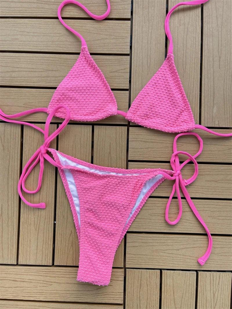 Strandens Skönhet - Sexig Högskuren Bikini Set - WIQ