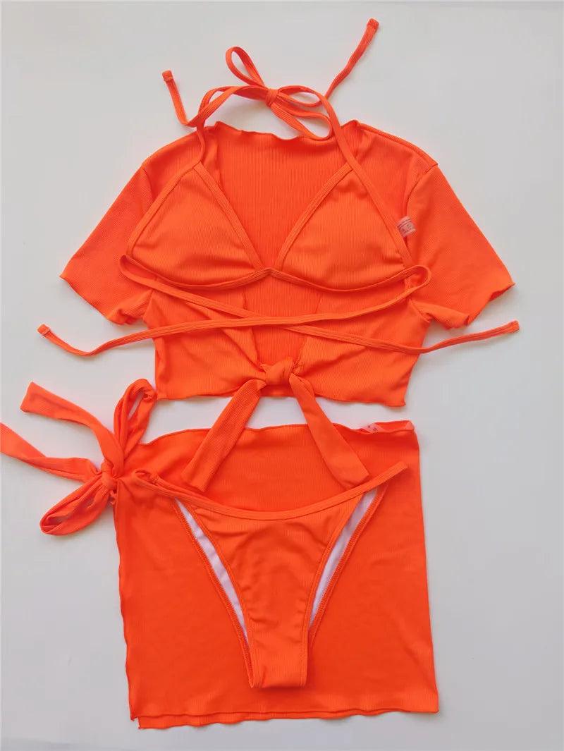 Strandglädje Bandage Bikini Set - Trendig design för stranden - WIQ