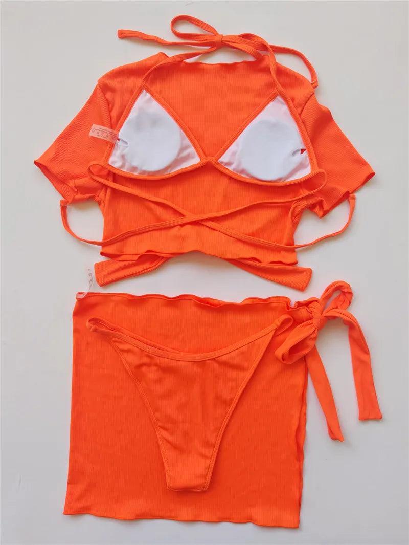 Strandglädje Bandage Bikini Set - Trendig design för stranden - WIQ