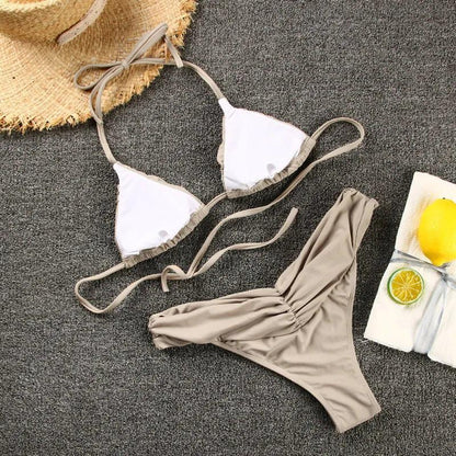 Strandglädje Bikini med Volangdetaljer - WIQ