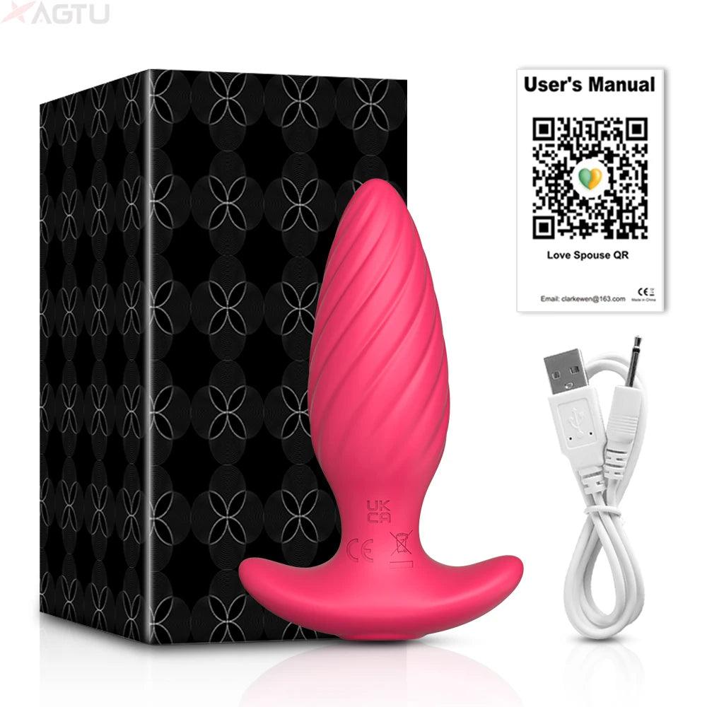 Trådlös Bluetooth Analplugg Vibrator för Prostatastimulering - Premium Metallkonstruktion och 9 Lägen - Unisex Njutningsleksak - WIQ