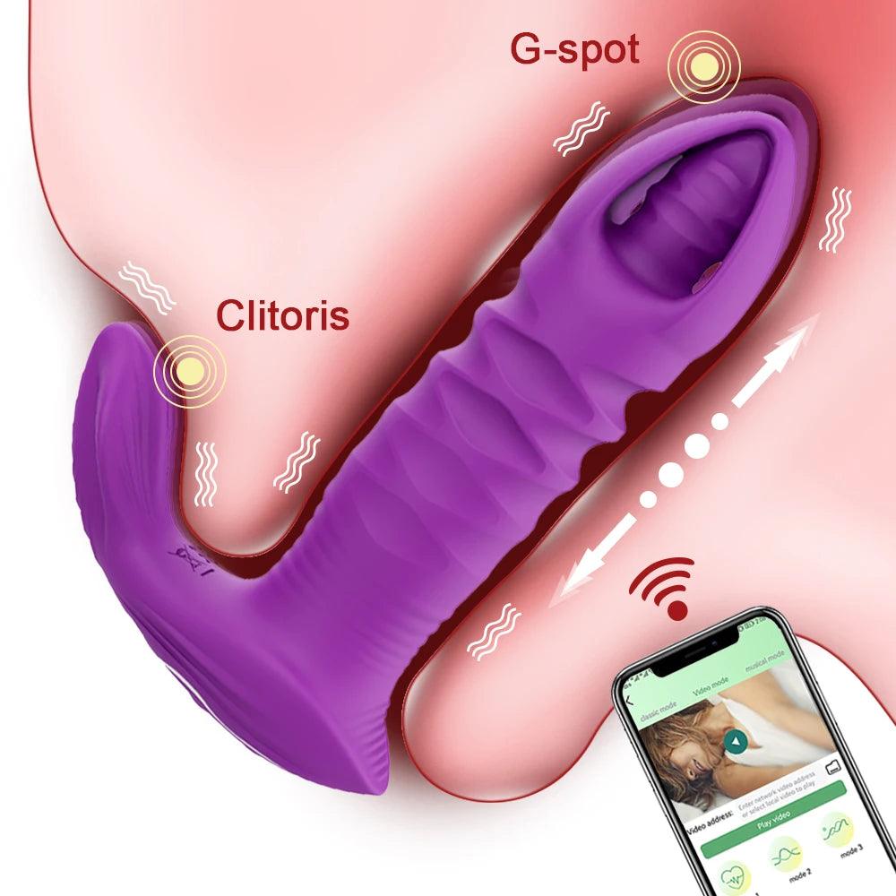 Trådlös Bluetooth-Appstyrd Stimulator för G-punkt & Klitoris - WIQ