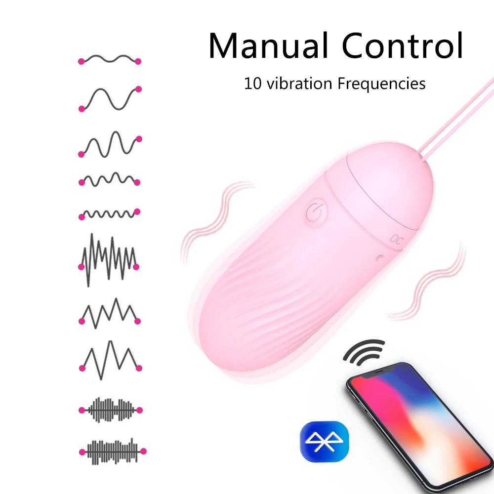 Trådlös Bluetooth-dildo med app-kontroll för handsfree njutning - WIQ