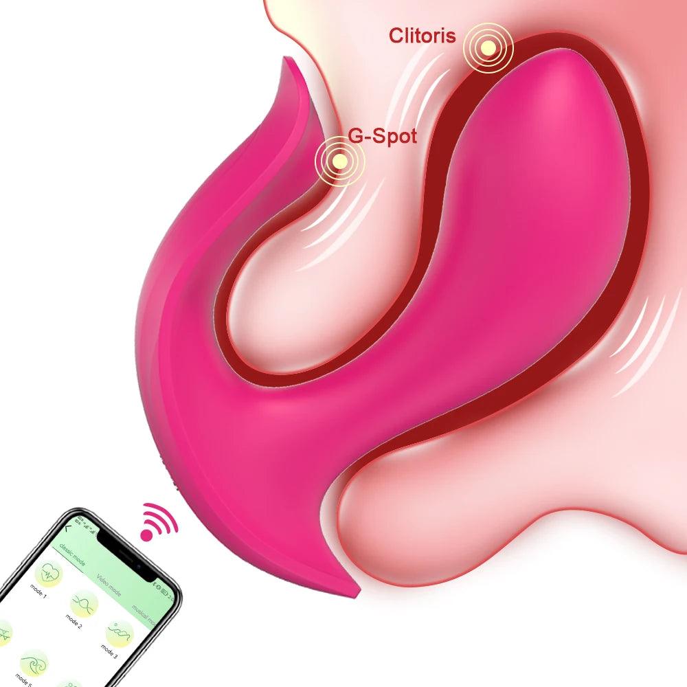 Trådlös G Punkt Vibrator med Klitorisstimulering - Diskret och Mångsidig - WIQ