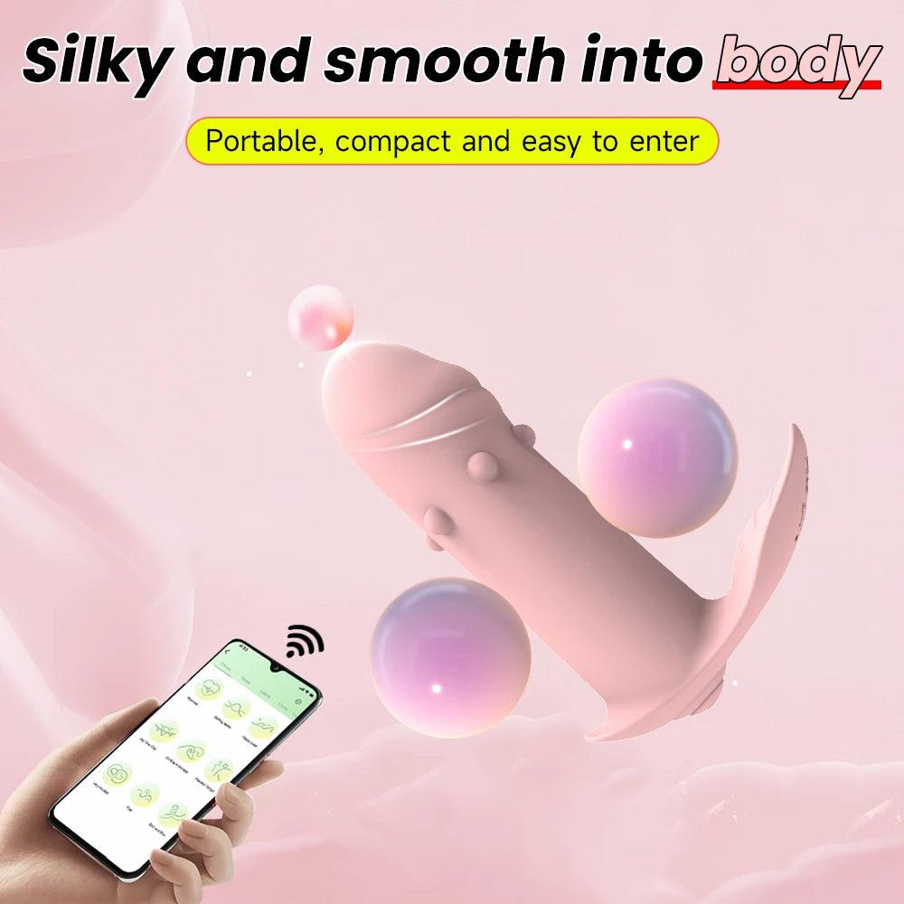 Trådlös Vibrator med App-kontroll och Handsfree Njutning - WIQ