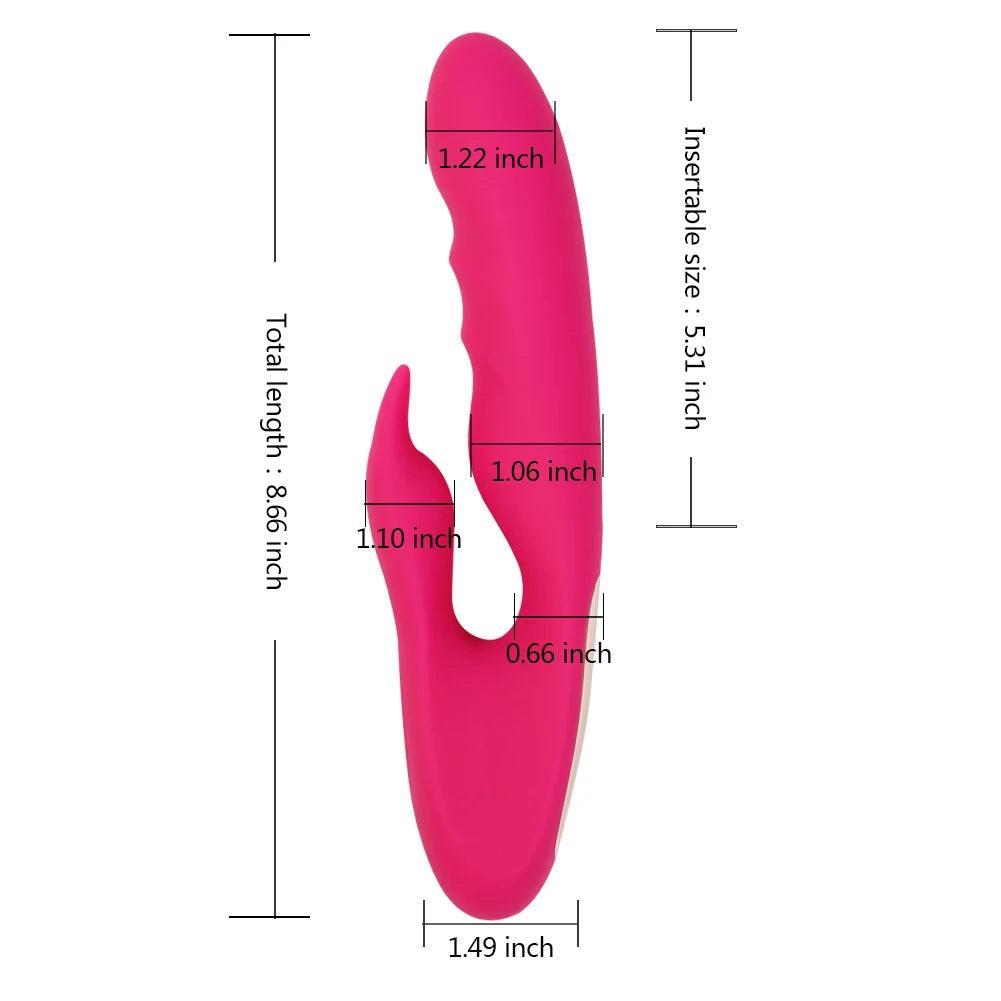 Tvåmotor G-Punkts Kanin Vibrator med Klitorisstimulans - Lyxig Känsla - WIQ