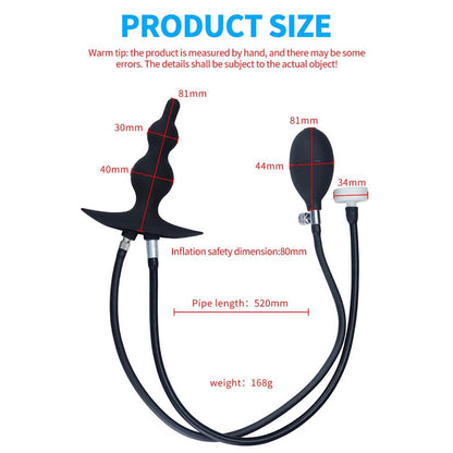 Uppblåsbar Analplugg för Män och Kvinnor - WIQ