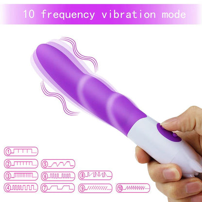 Vibrator med 10 Hastigheter i Silikon för Sensuell Njutning - WIQ