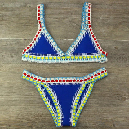 Virkat Brasilianskt Bikini med Elegant Design - WIQ