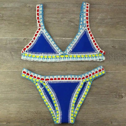 Virkat Brasilianskt Bikini med Elegant Design - WIQ