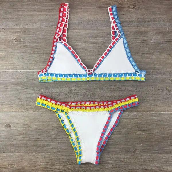 Virkat Brasilianskt Bikini med Elegant Design - WIQ