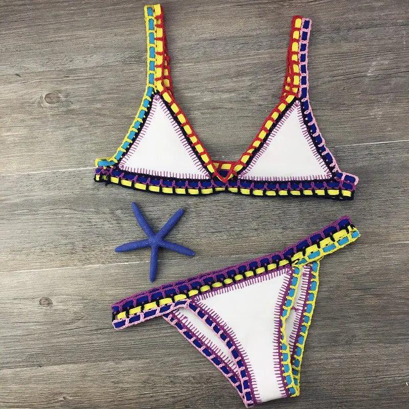 Virkat Brasilianskt Bikini med Elegant Design - WIQ