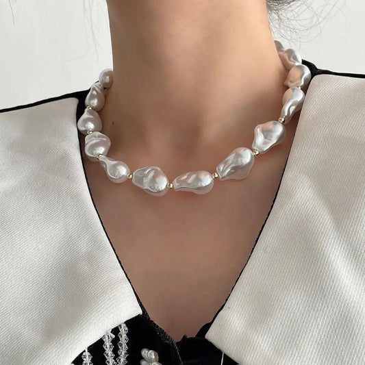 Barock Pärlspänne Halsband - Unik Smycke Stil - WIQ