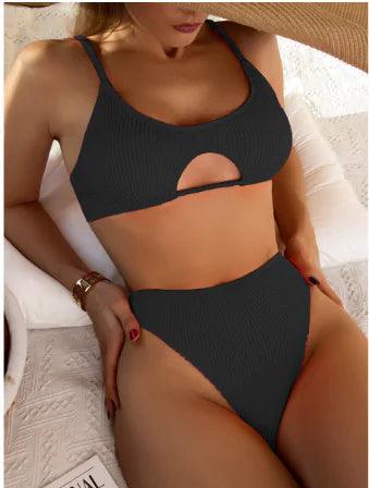 Förtrollande Räfflat Bikini Set - WIQ