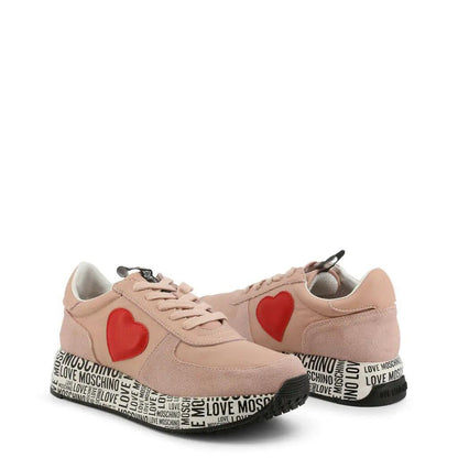 Rosa Hjärtmönstrade Love Moschino Sneakers - WIQ