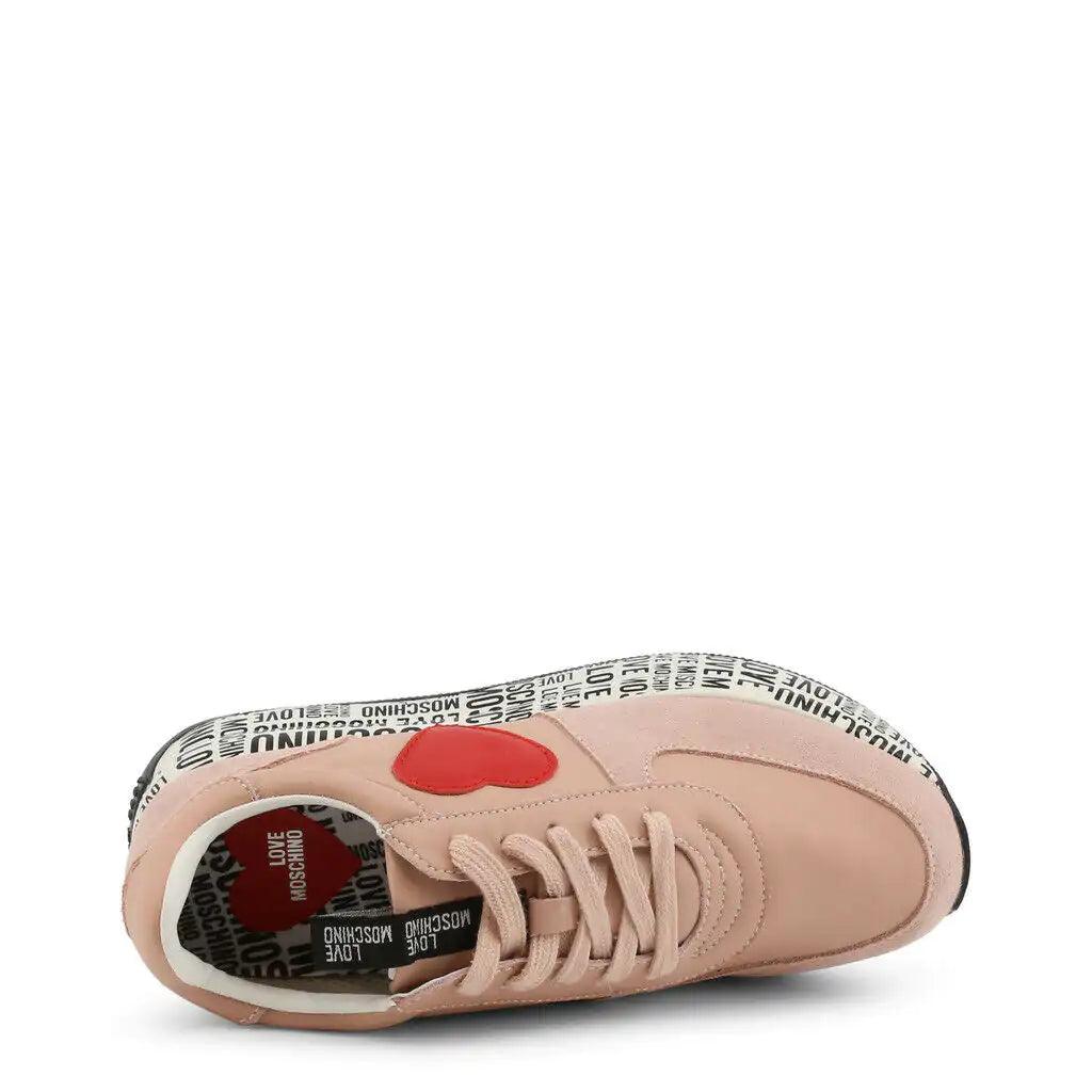 Rosa Hjärtmönstrade Love Moschino Sneakers - WIQ